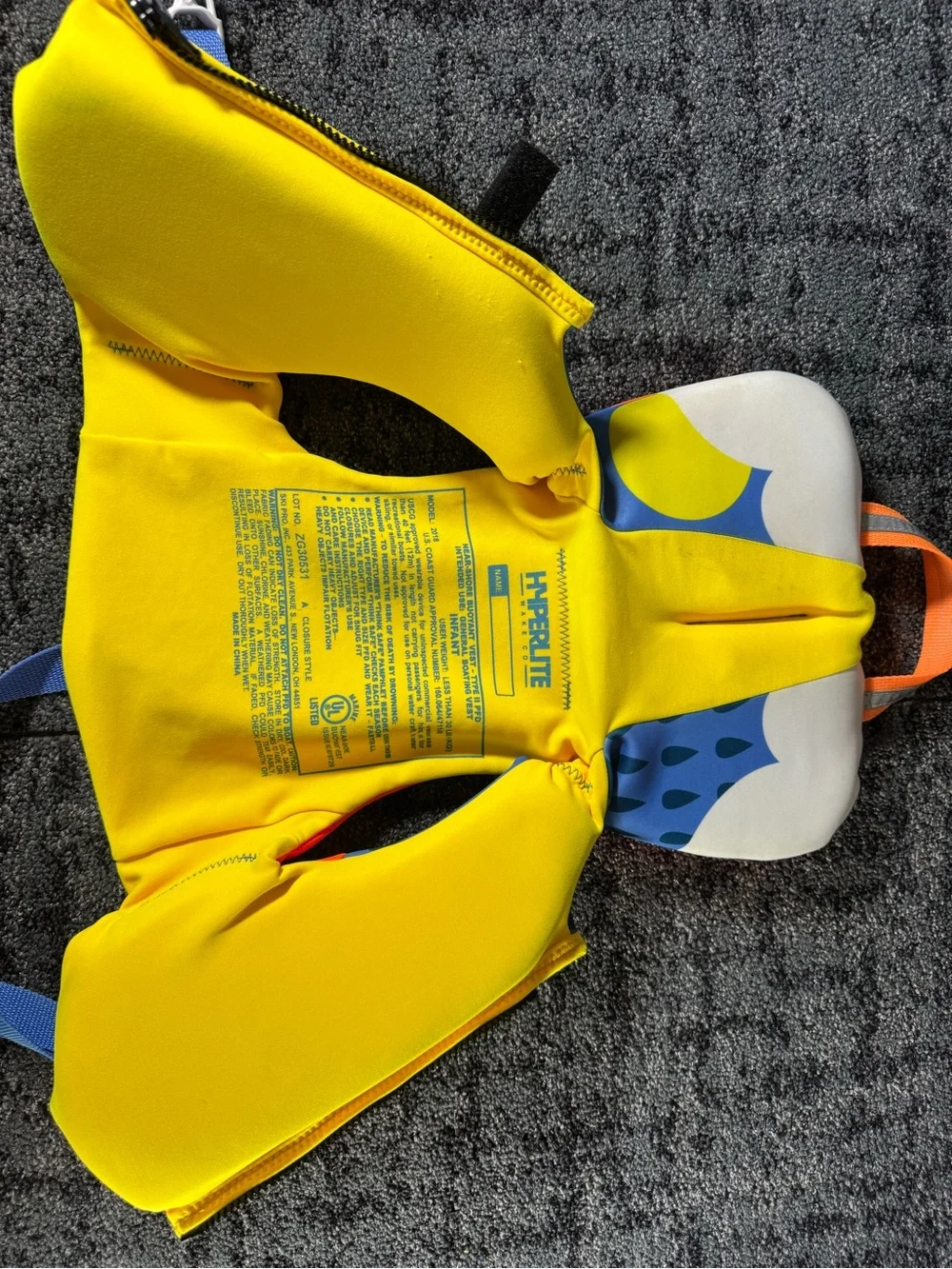 Hyperlite Infant Life Jacket Vest Child Boys Girls Under 14KG / Less Than 30LB